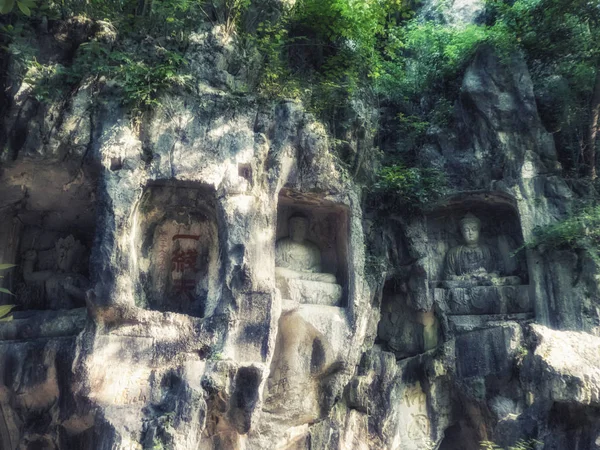 Pietraio Feilai Feng Tempio Lingyin Hangzhou — Foto Stock