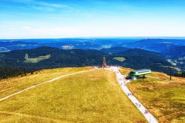 Gözetleme Feldberg, teleferik istasyonuna, black forest ve kara orman en yüksek noktası üzerinde üzerinden görüntülemek.