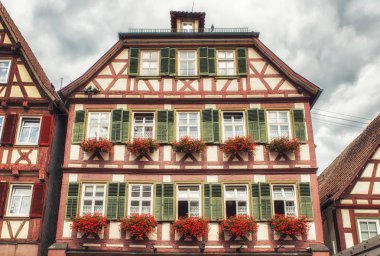 Pazar Meydanı, Tiyatrosu, Kara Orman, Baden-Württemberg, Almanya üzerinde tarihsel yarı ahşap evleri