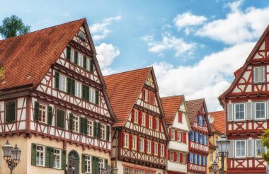 Pazar Meydanı, Tiyatrosu, Kara Orman, Baden-Württemberg, Almanya üzerinde tarihsel yarı ahşap evleri