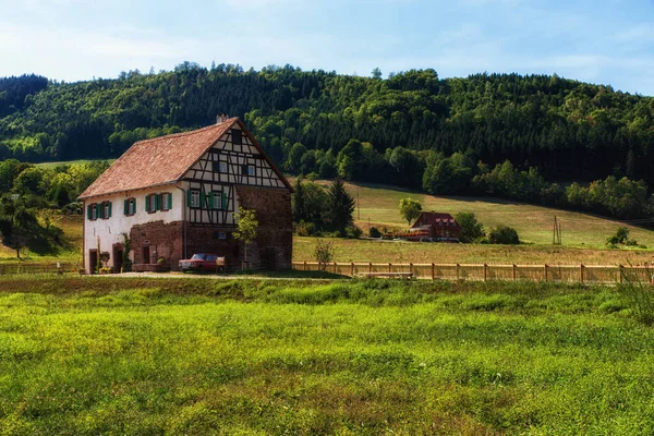 Becerro Alemania Agosto 2018 Capilla Nikolaus Puente Nikolausbrcke Río Nagold — Foto de Stock