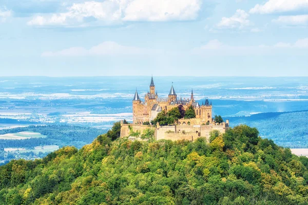 Hechingen Germania Agosto 2018 Castello Hohenzollern Trova Cima Monte Hohenzollern — Foto Stock