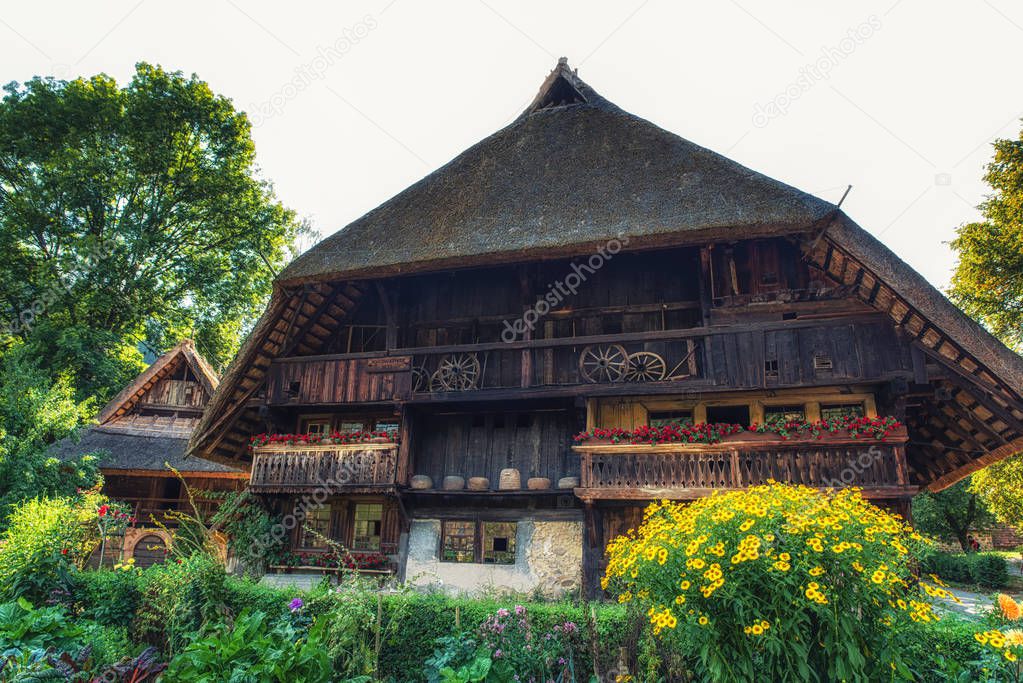 A traditional Black Forest Farmstead in Southern Germany at summer time