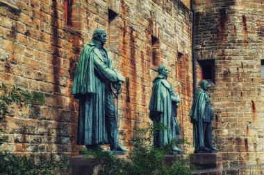 Heykeller, Hohenzollern şatosunda Baden Wurttemberg, Almanya'nın swabian bölge (Burg Hohenzollern)