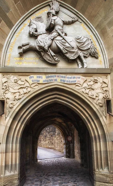 Entrance Detail Hohenzollern Castle Germany — Stock Photo, Image