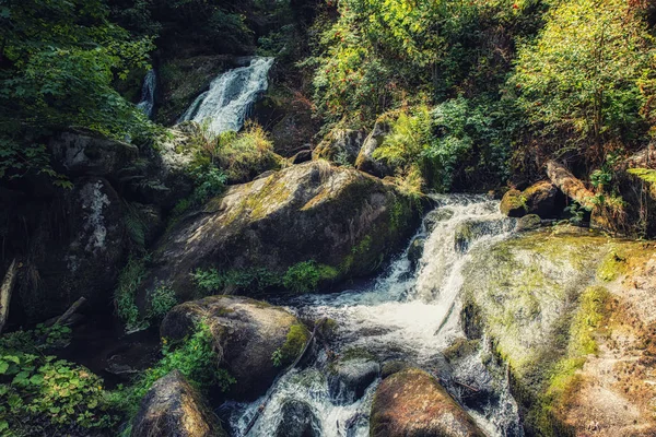Der Triberger Wasserfall Ist Einer Der Höchsten Wasserfälle Deutschlands Mit — Stockfoto