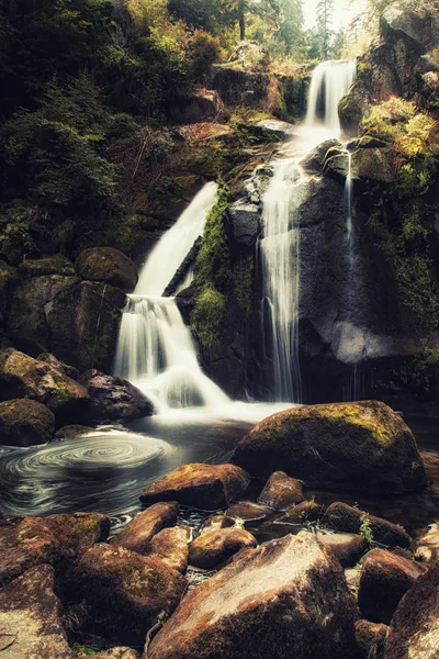 Der Triberger Wasserfall Ist Einer Der Höchsten Wasserfälle Deutschlands Mit — Stockfoto