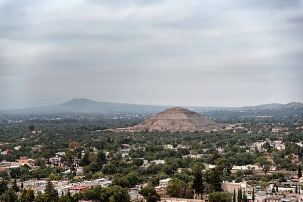 Luftaufnahme Des Sonnenpiramyden Teotihuacan Mexikanische Stadt Mexiko — Stockfoto