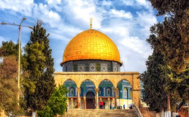 Kaya kubbesi, Qubbat al-Sakhrah, Kudüs, Israil 