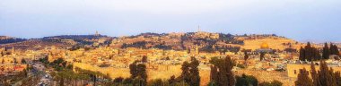 Kaya kubbesi ile eski şehir görünümü, Kudüs, ISR