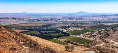 Bental Dağı'ndan görünüm, Golan Tepeleri, İsrail, Orta Ea