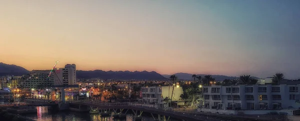 Eilat, İsrail, gece — Stok fotoğraf