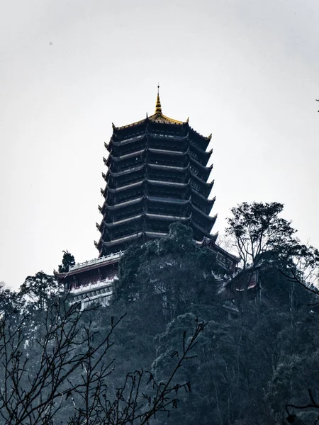 Laojun павільйон - вершину гори Qingcheng — стокове фото