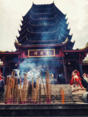 Laojun köşk - Mount Qingcheng zirvesine 