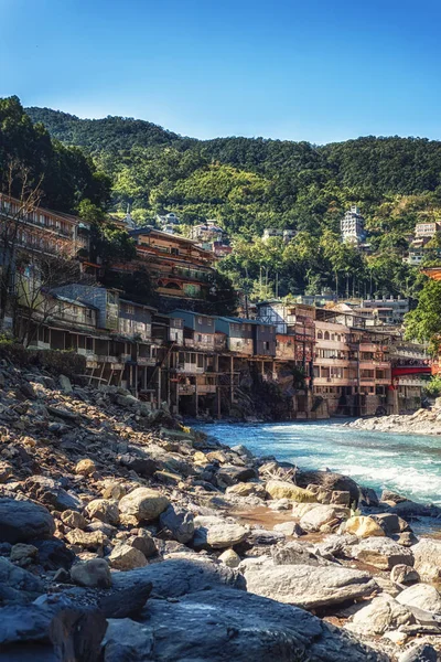 Pueblo y río Wulai, Taiwán —  Fotos de Stock