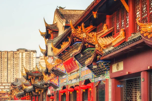 Ancient town  in Chengdu, Sichuan. Chengdu has a history of over — Stock Photo, Image