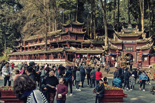 Taoist tapınakta Mount Qingcheng, Sichuan, Çin. 