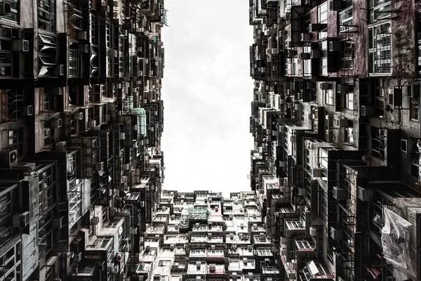 Tätbefolkade bostadsområde, hyreshus, Quarry Bay — Stockfoto