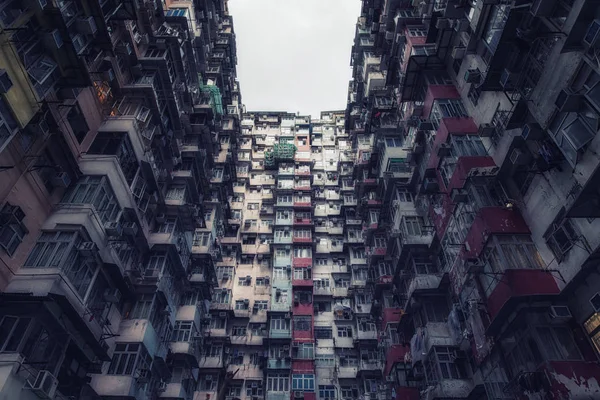 Dichtbevolkte woonwijk, appartementencomplex, Quarry Bay — Stockfoto