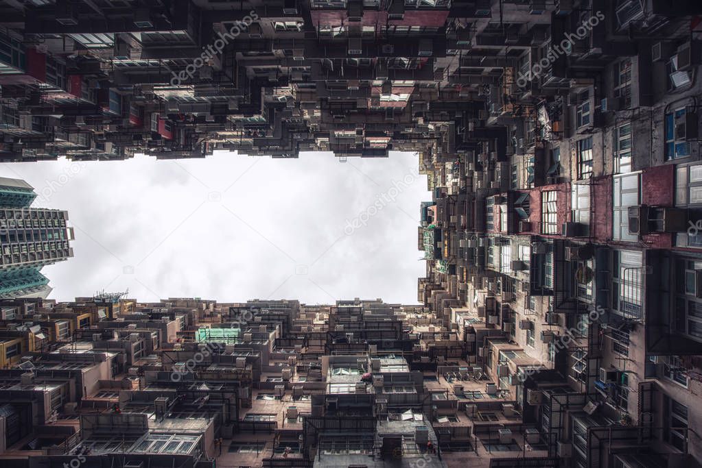 Densely populated housing estate, apartment building, Quarry Bay