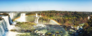 Panorama of Iguazu Falls, Argentina  clipart
