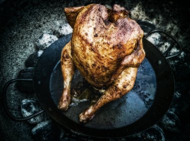 Ev yapımı bira konservesi tavuk ve mangal..