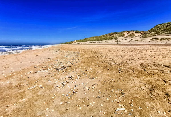 Amplo Ângulo Filmado Praia Holanda Norte Países Baixos — Fotografia de Stock