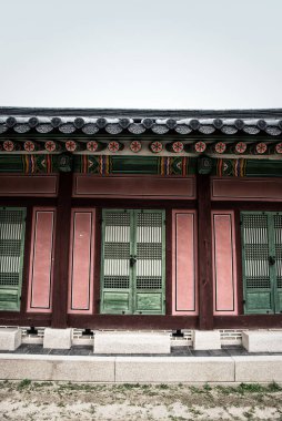 Seul 'deki Changdeokgung Sarayı' nda Güzel ve Eski Mimarlık.