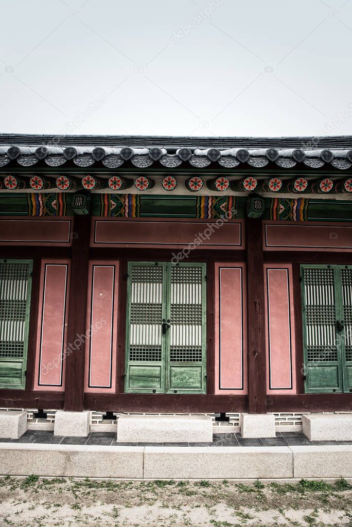 Beautiful and Old Architecture in Changdeokgung Palace in Seoul.