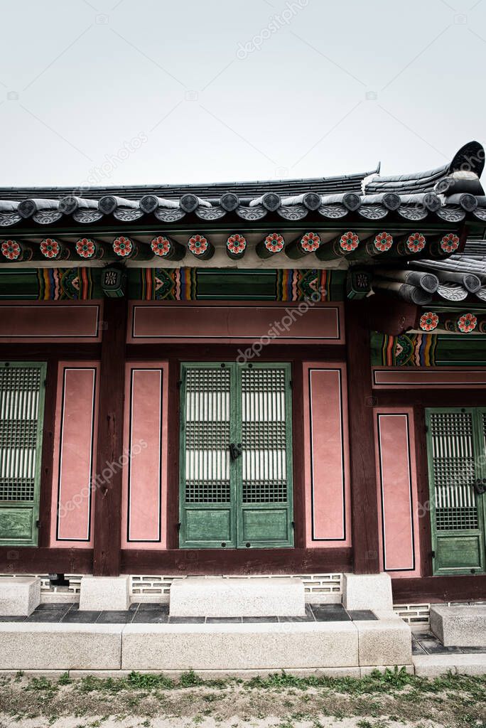 Beautiful and Old Architecture in Changdeokgung Palace in Seoul.