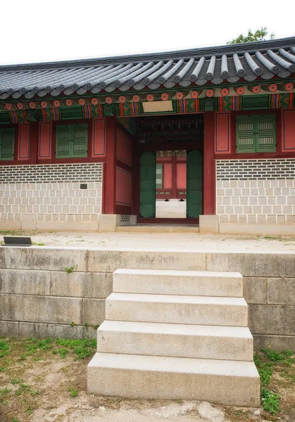 Várias Arquiteturas Elementos Históricos Tradicionais Palácio Changdeokgung — Fotografia de Stock