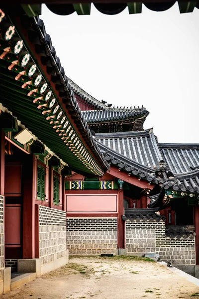 Várias Arquiteturas Elementos Históricos Tradicionais Palácio Changdeokgung — Fotografia de Stock