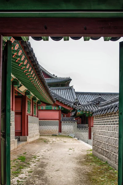 Várias Arquiteturas Elementos Históricos Tradicionais Palácio Changdeokgung — Fotografia de Stock