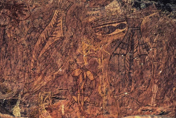 オーストラリア ノーザンテリトリー カカドゥ国立公園はユネスコ世界遺産 ウビール アボリジニ絵画に登録されています — ストック写真