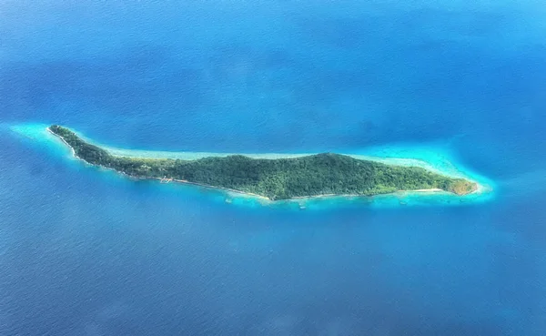 フィジー太平洋島 空中ビュートロピカルアイランド コーラルリーフ — ストック写真