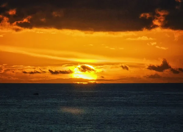 Coucher Soleil Depuis Pointe Nord Est Île Taveuni Fidji — Photo