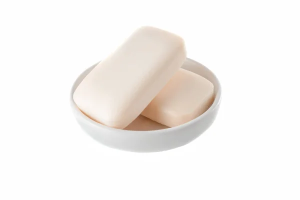 Soap bar isolated on white background, close up — Stock Photo, Image