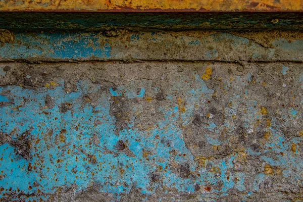 Rusty metal background.  Color metal texture with scratches and cracks — Stock Photo, Image