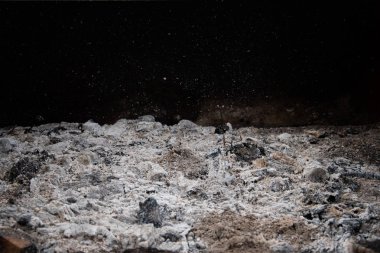 Kül şömine doğal desen, arka plan, doku. Kopyalama alanı