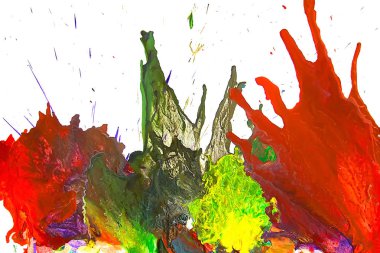 Çok renkli çocuk çizimi, soyut illüstrasyon. İzo o