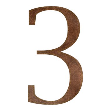 Sarı dikişli kahverengi deri, beyaz arka planda izole edilmiş, vektör illüstrasyonlu.