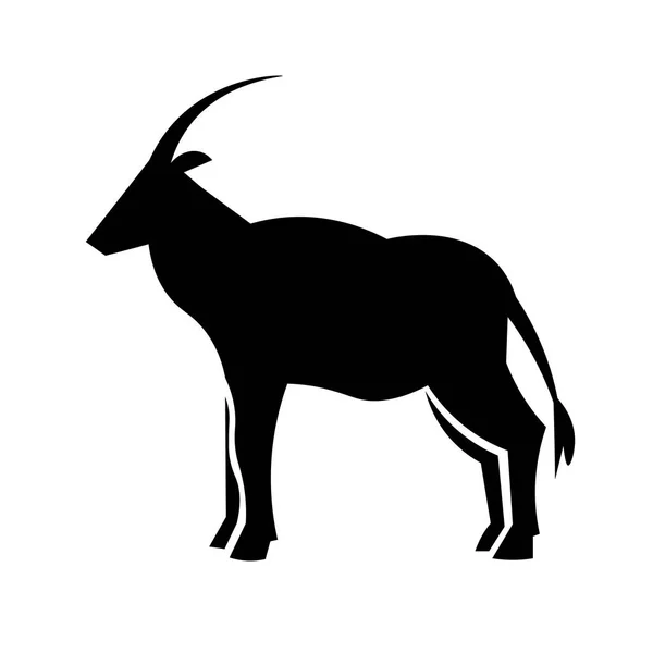 Symbolvektor der Oryx-Antilope — Stockvektor