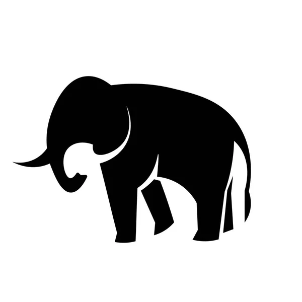 Elefantensymbolvektor — Stockvektor