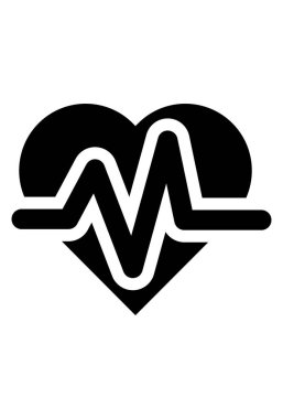 kalp atışı simge vektörü