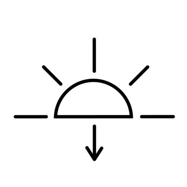 Gün Batımı Simge Vektörü
