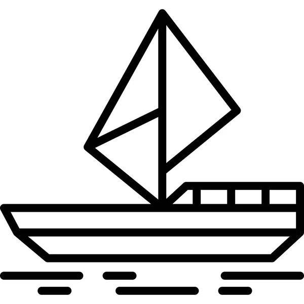 Yachtsymbolvektor — Stockvektor