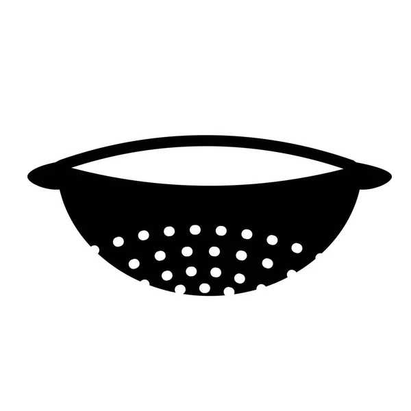 Keuken zeef pictogram vector — Stockvector