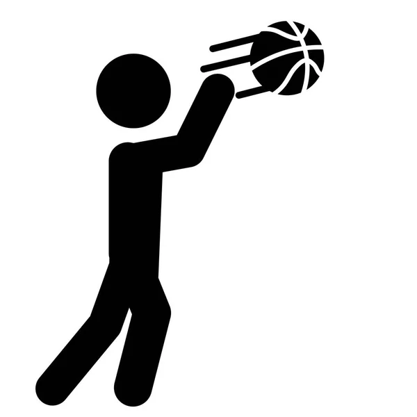 Vetor do ícone da passagem do basquetebol —  Vetores de Stock