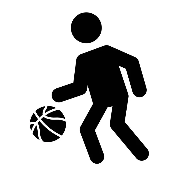 Basket dribbla ikon vektor — Stock vektor