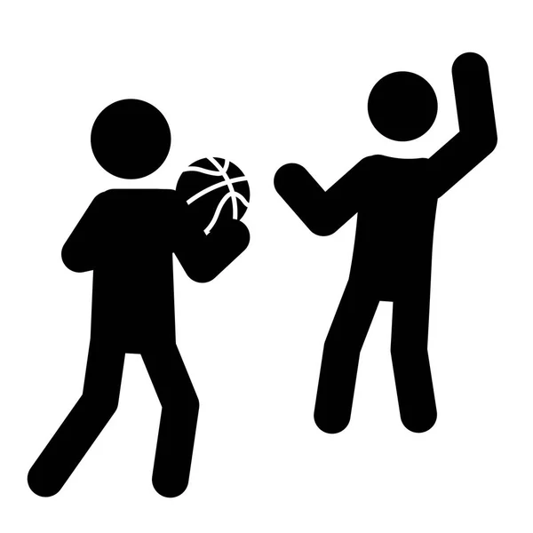 Vetor do ícone da passagem do basquetebol — Vetor de Stock